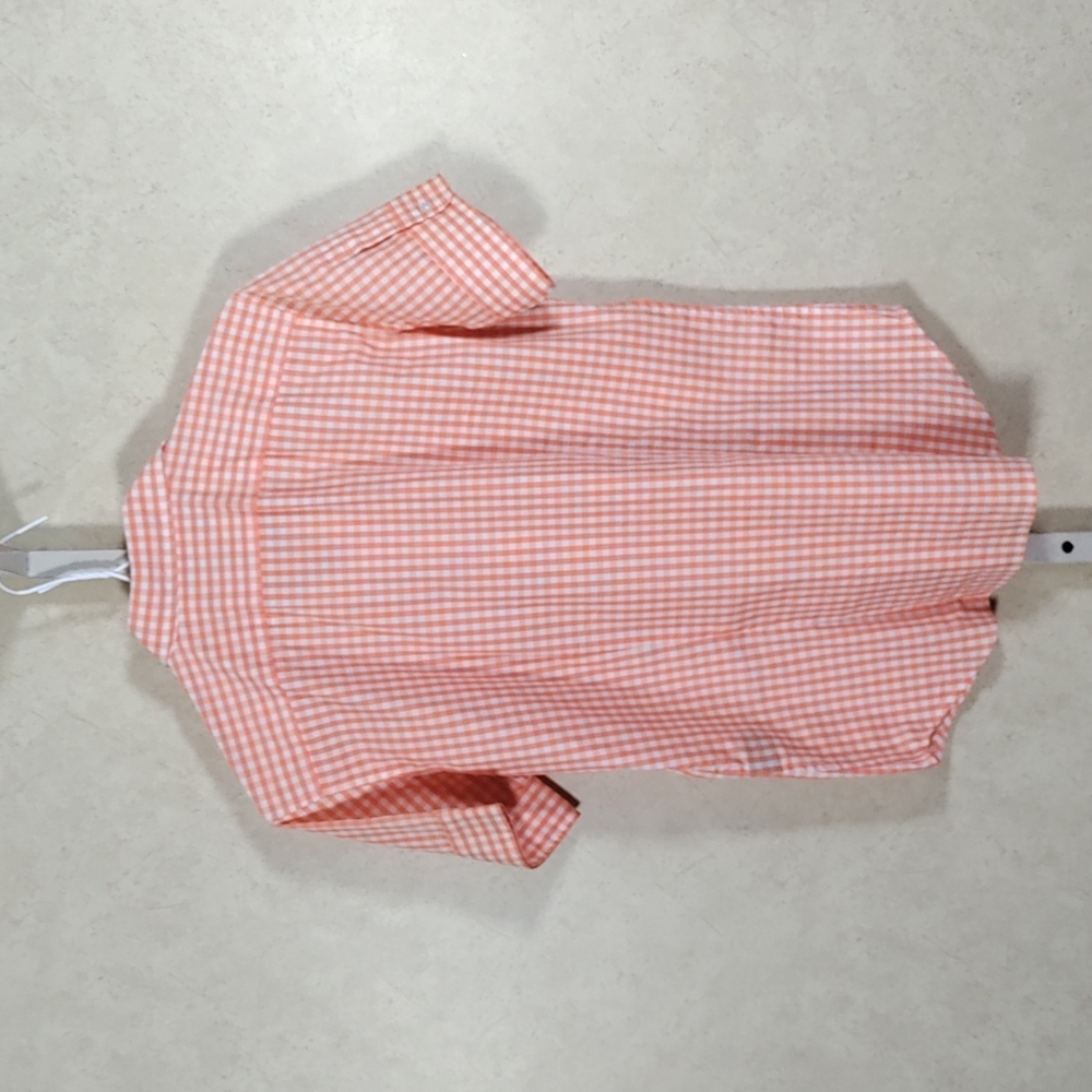 *H182 Ralph Lauren black label orange check S/S blouse 12 FINAL PRICE - Picture 7 of 10